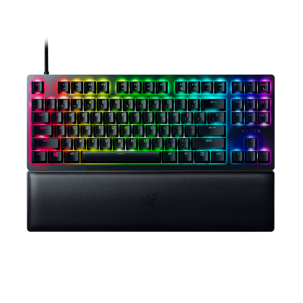 RazerИгроваяклавиатурапроводнаяHuntsmanV2Tenkeyless,(RazerOpto-MechanicalRed),Русскаяраскладка,черный