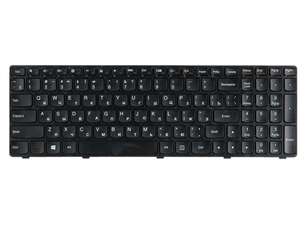 Клавиатура для ноутбука Lenovo G500, G505, G510, G700, G710 25210962 Black, black frame, гор. Enter