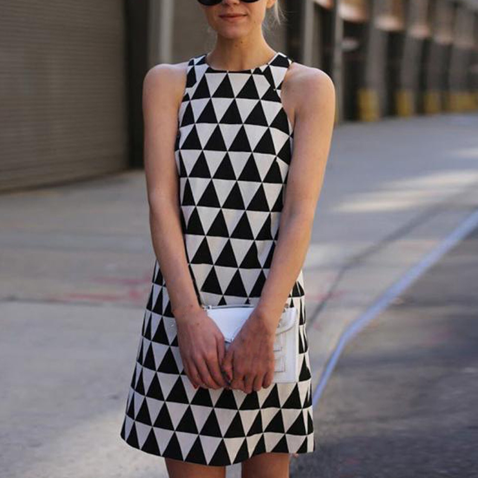 Платье с геометрическим принтом