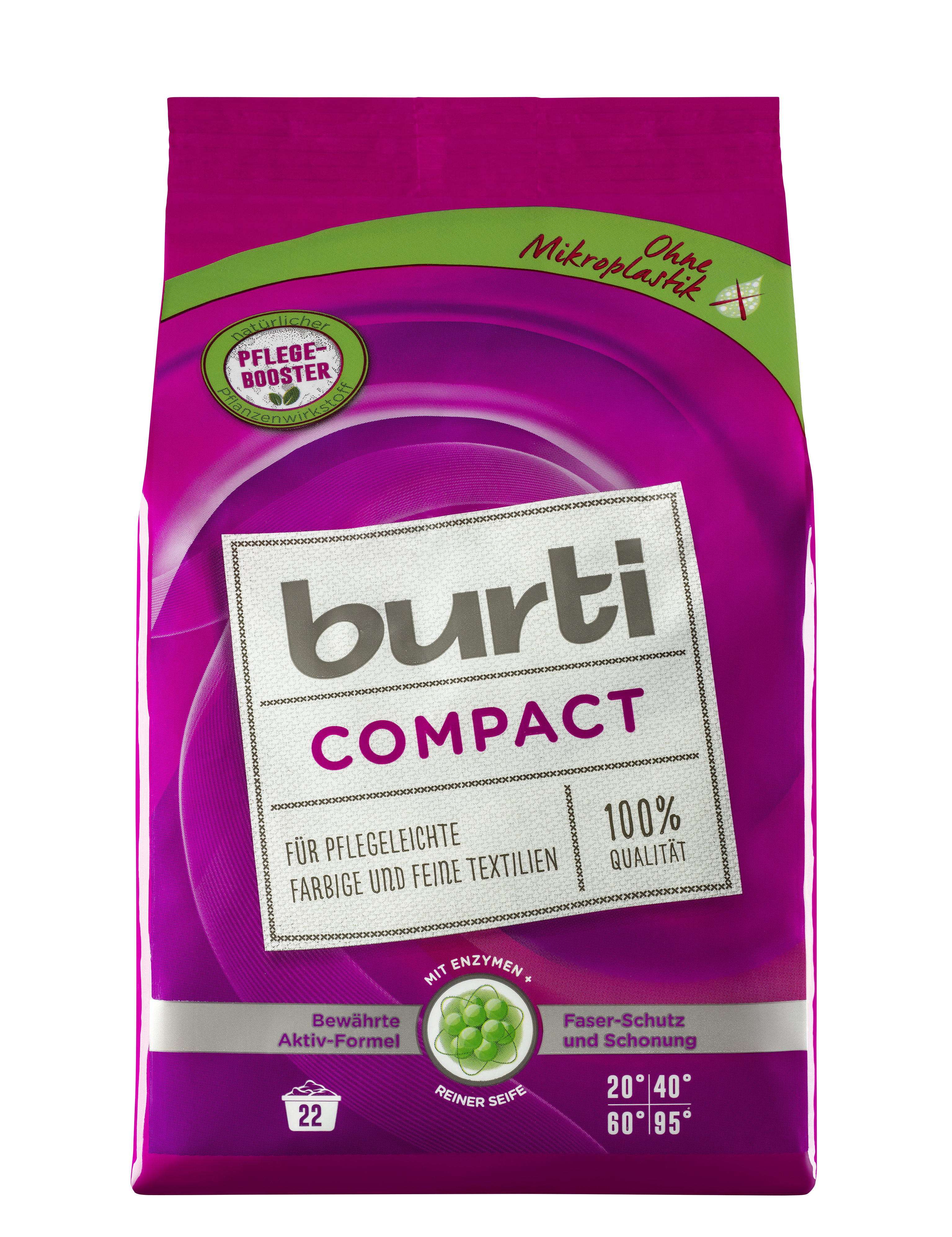 Стиральный порошок для стирки цветного и тонкого белья Burti COMPACT, 1,1 кг