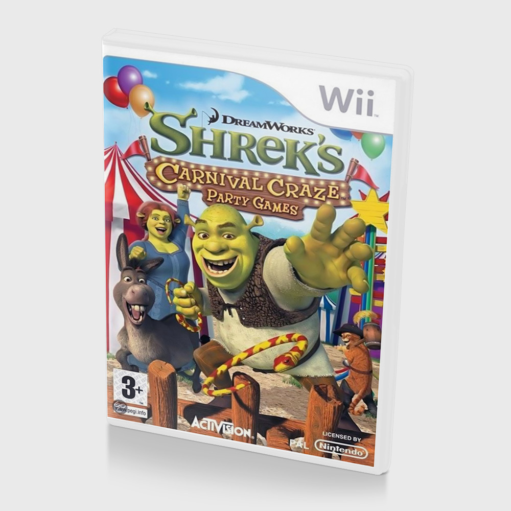 Игра Shreks Carnival Craze Party Games (Nintendo Wii, Английская версия)  купить по низкой цене с доставкой в интернет-магазине OZON (523283289)