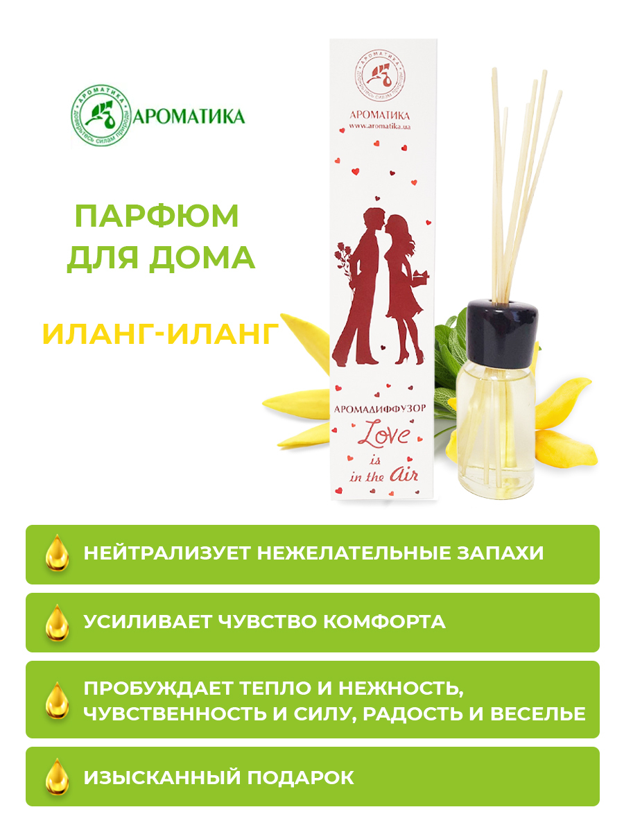 Ароматический диффузор Aromatika, Жидкий, Иланг-иланг, 100 мл купить по  доступной цене с доставкой в интернет-магазине OZON (148562569)