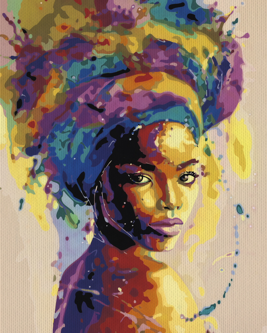 Портрет афроамериканки рисунок