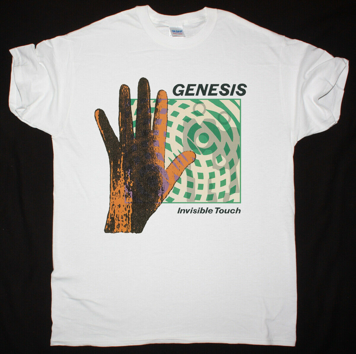 Genesis invisible. Футболка Genesis. Touch футболка. Genesis "Invisible Touch". Genesis Invisible Touch обложка.