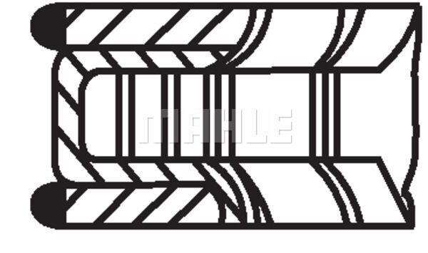 Кольца поршневые d86x1.2x1.5x2.5 STD (1) Peugeot 406/407/607/807 2.2 EW12J4 99>