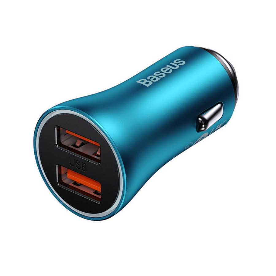 Автомобильное зарядное устройство Baseus Golden Contactor Max Dual Fast  Charger Car Charger U+U 60W USB - купить по доступным ценам в  интернет-магазине OZON (731592168)