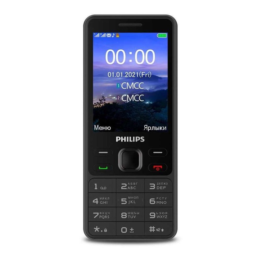 Мобильный телефон Philips Xenium E185, черный - купить по выгодной цене в  интернет-магазине OZON (305868671)