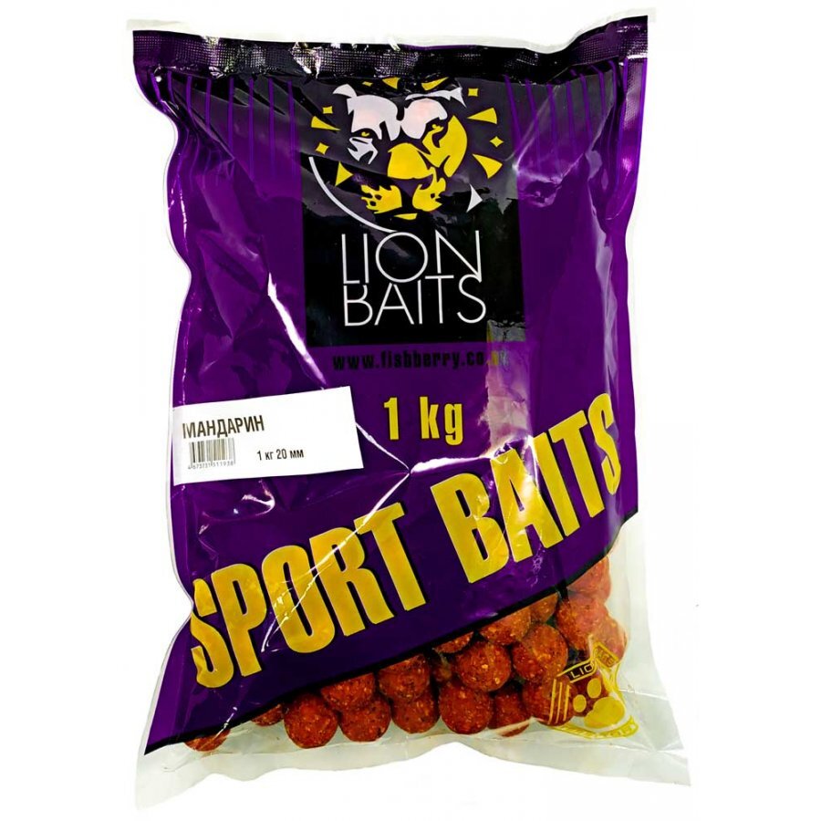 Бойлы тонущие LION BAITS серии SPORT BAITS Мандарин 20мм 1кг