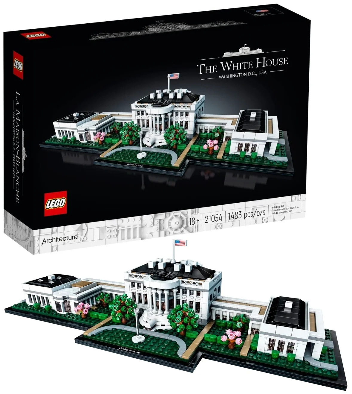 Конструктор LEGO Architecture 21054 Белый дом - купить с доставкой по  выгодным ценам в интернет-магазине OZON (655975485)