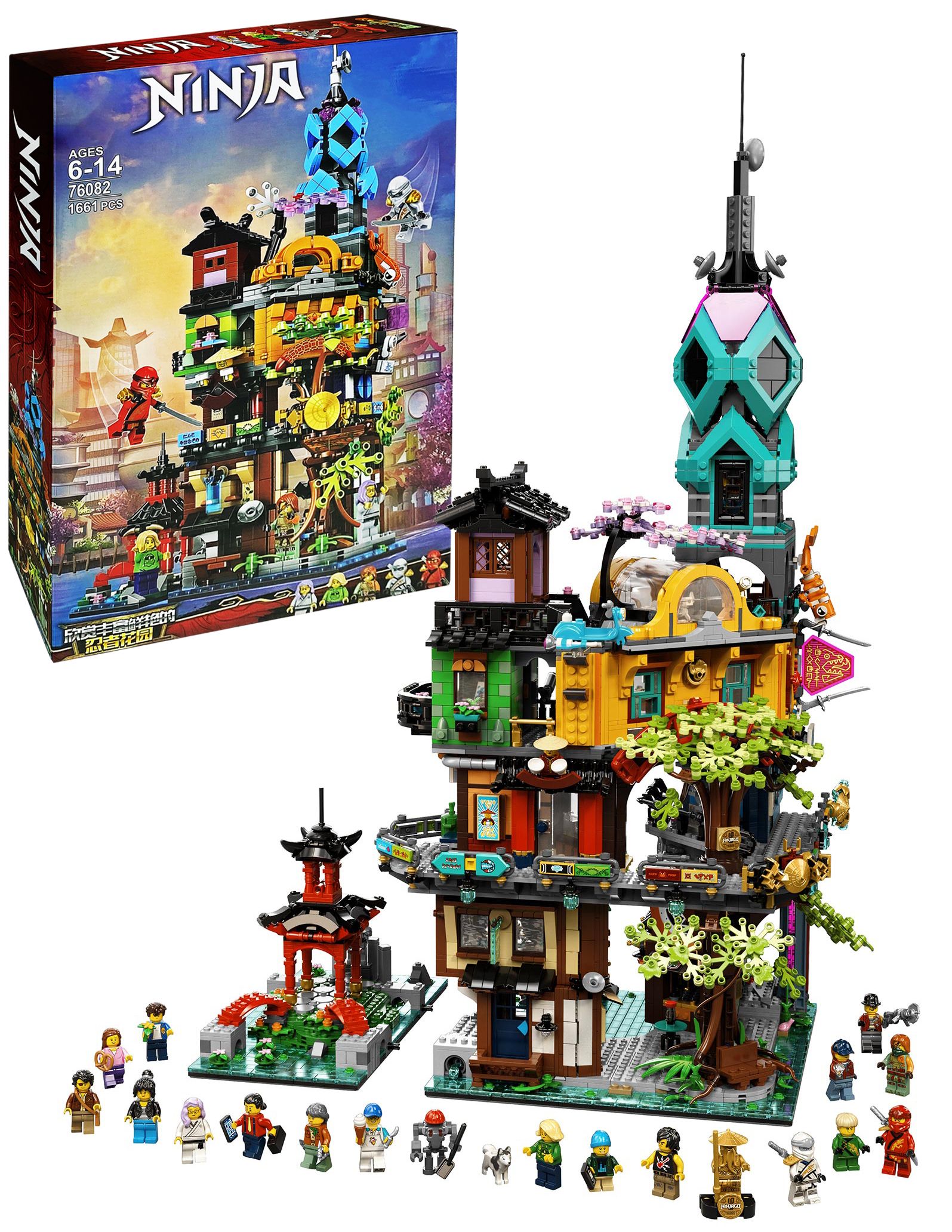 Конструктор Ninjago Сады Ниндзяго-Сити 1661 деталь / ниндзя фигурки /  игрушка для детей - купить с доставкой по выгодным ценам в  интернет-магазине OZON (1390270413)