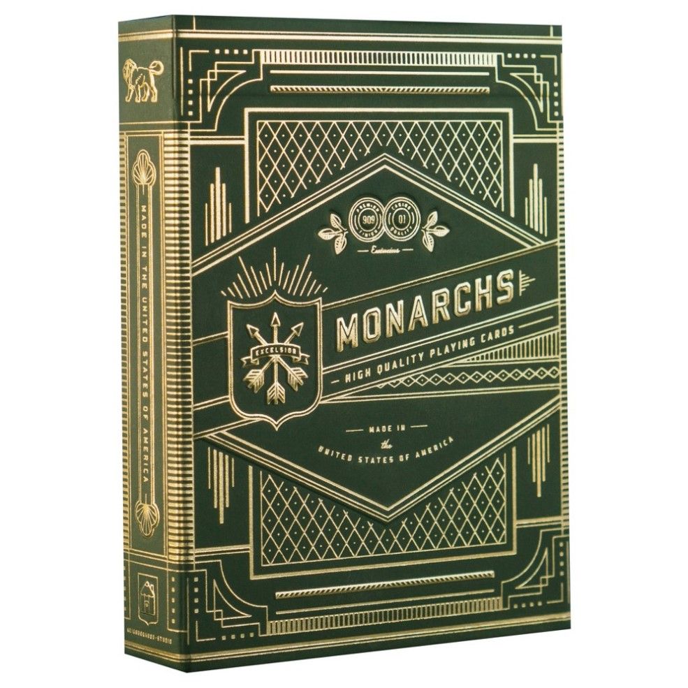 Карты игральные Theory11 Green Monarchs