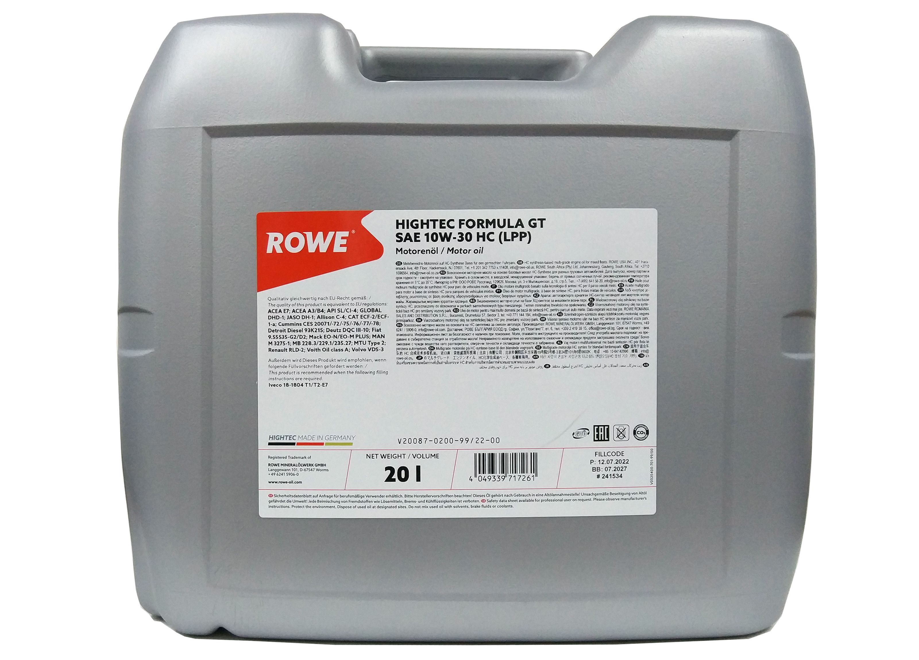 Rowe atf. Rowe ATF 9000. Моторное масло Rowe 10w30. Моторное масло Rowe 10w 40. Suprema Formula gt 10w-40 HC.