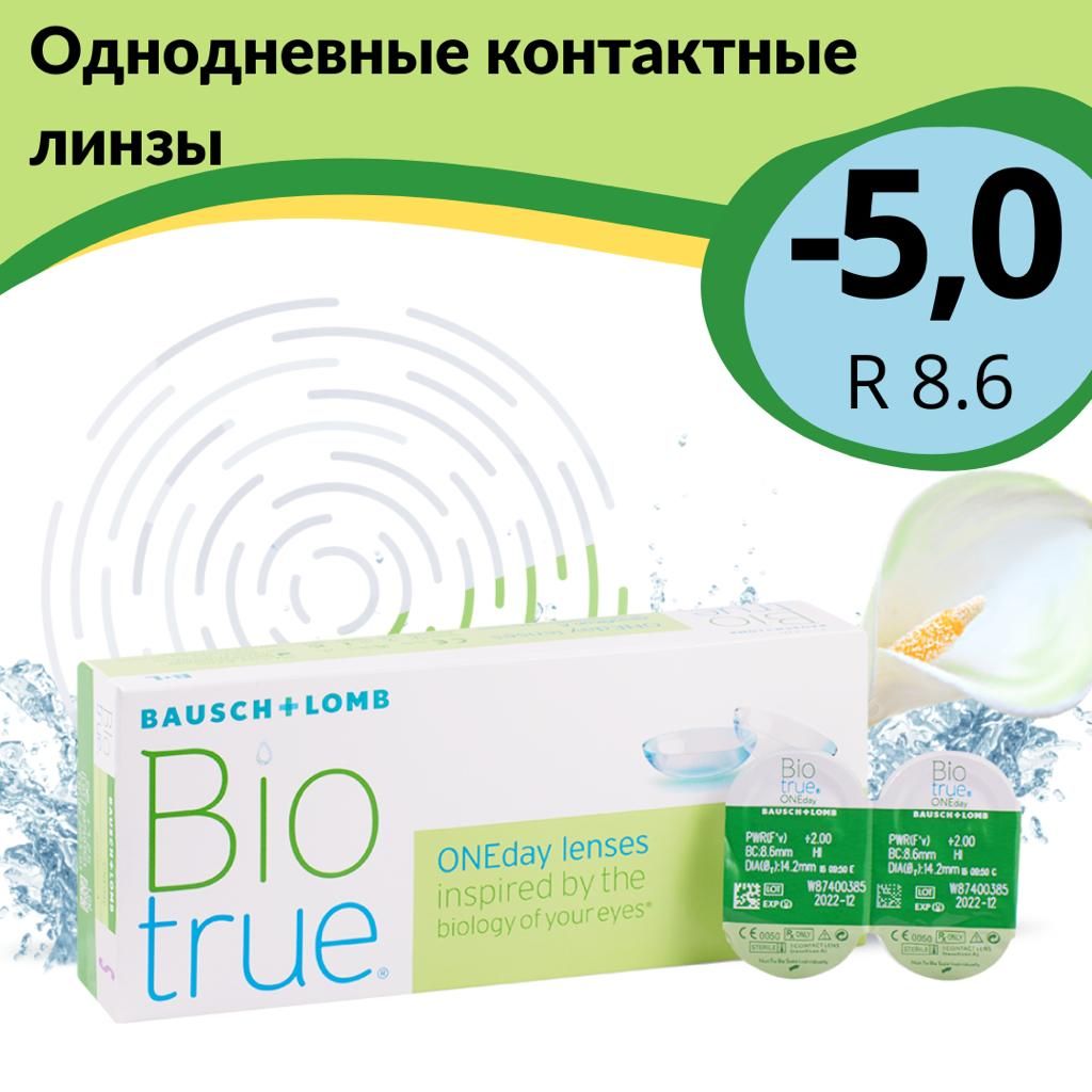 Bausch lomb biotrue oneday однодневные контактные линзы