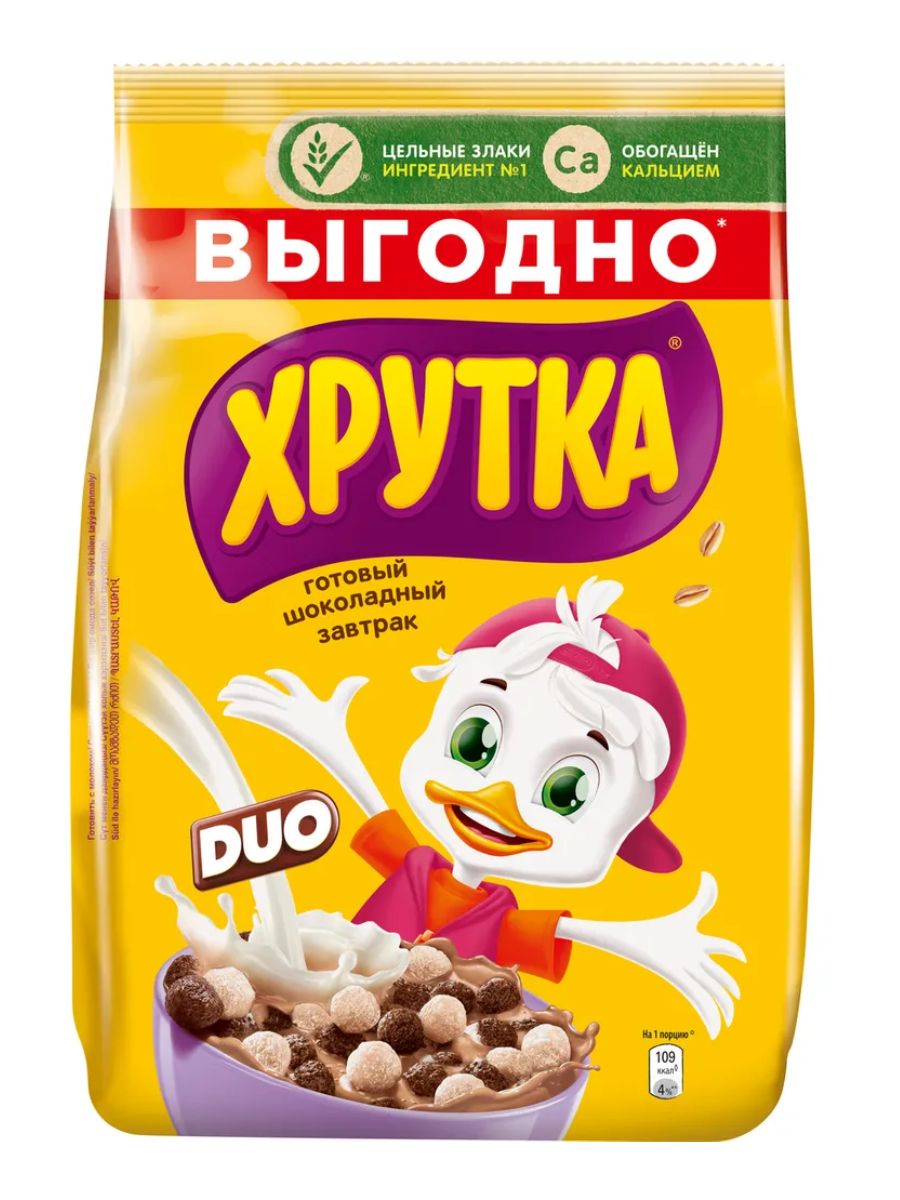 Готовый шоколадный завтрак, 650 г, Nestle Хрутка (Несквик Дуо) - купить с  доставкой по выгодным ценам в интернет-магазине OZON (769007778)