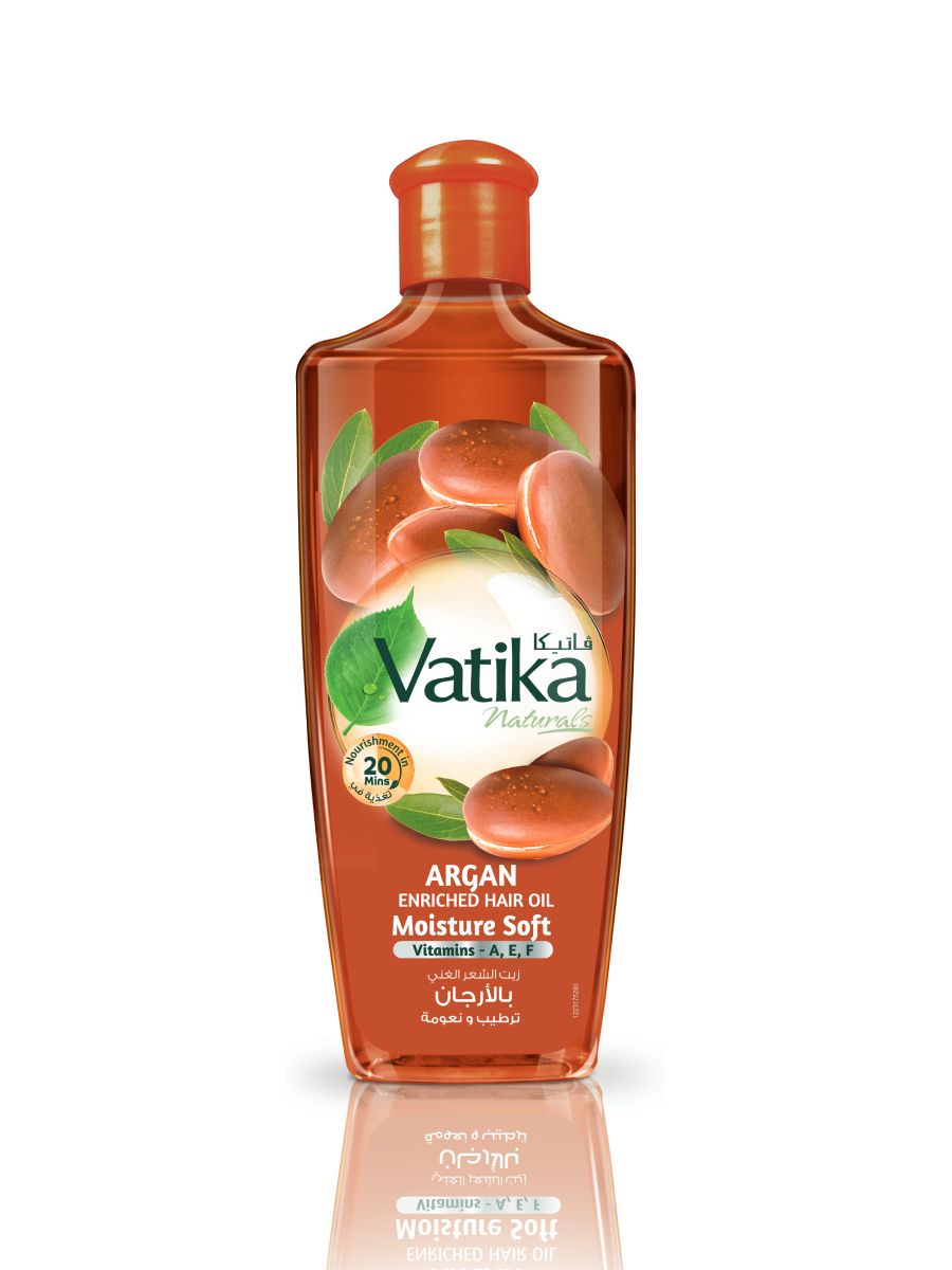 Dabur Vatika МАРОККАНСКАЯ АРГАНА Масло для волос, мягкое увлажнение 200 мл./MOROCCAN ARGAN Enriched Hair Oil/Ватика,Дабур,200 мл./