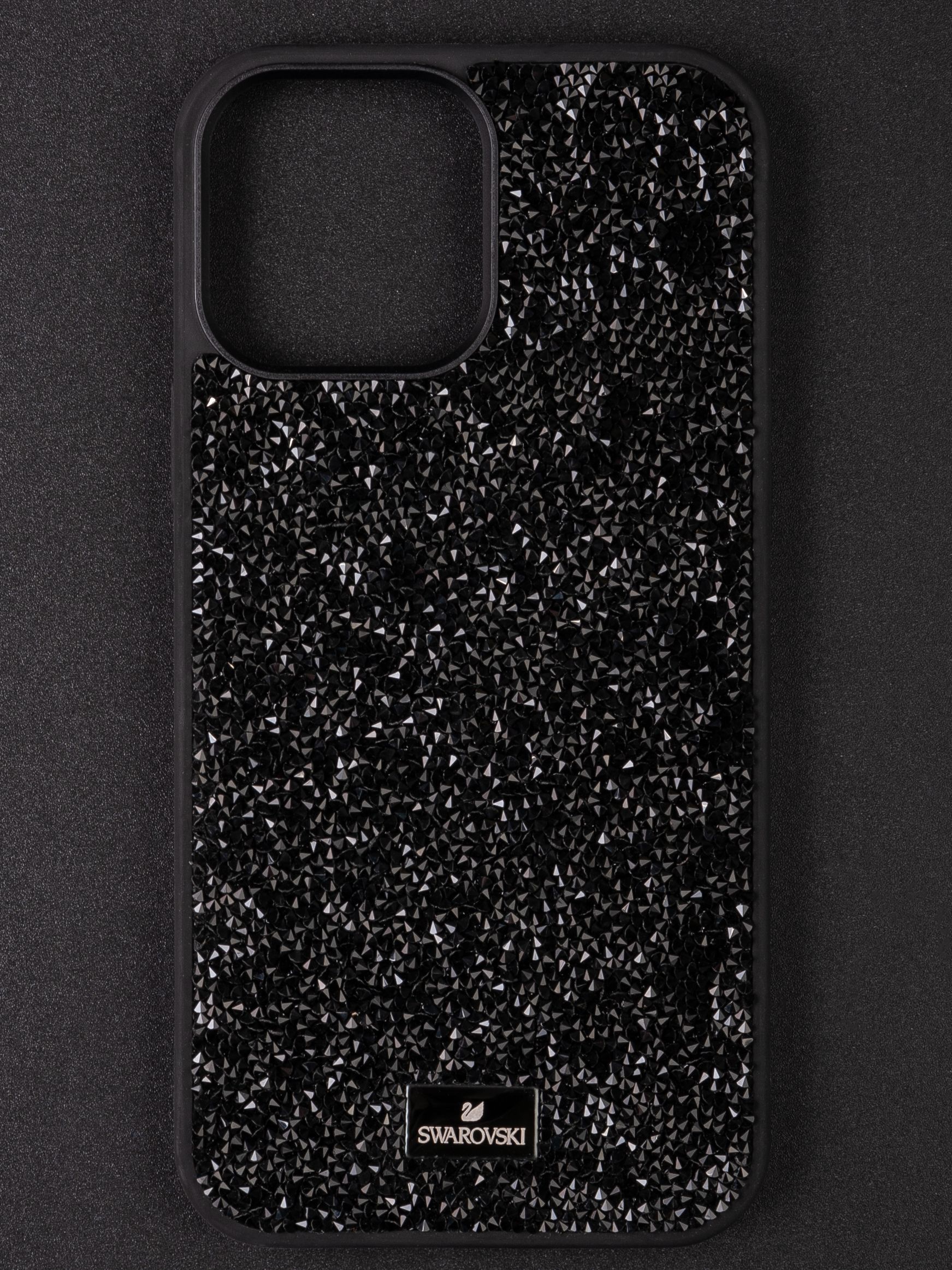 Чехол Swarovski для iPhone 13 Pro Max/ Чехол Сваровски на айфон 13 Pro Max  / Черный - купить с доставкой по выгодным ценам в интернет-магазине OZON  (803123801)