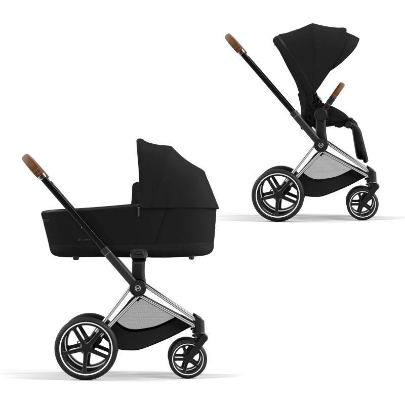 Cybex Priam IV (2024) Коляска 2 в 1, шасси IV Chrome ручка Brown/Sepia Black