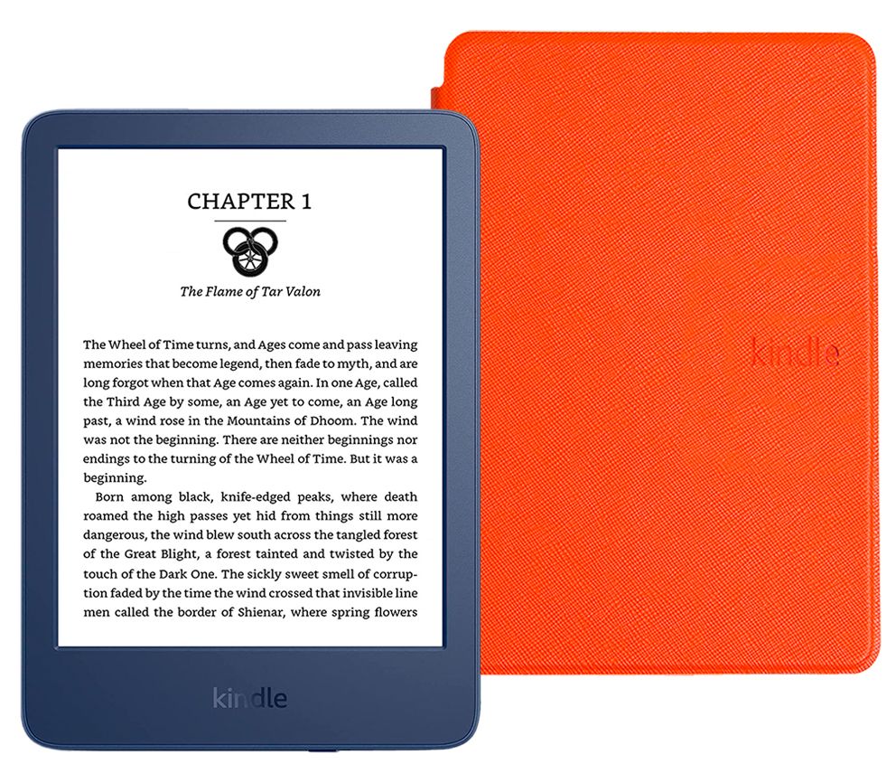 Amazon Kindle 6" Электронная книга 11 (16Gb) SO Denim + обложка ReaderОNE, оранжевый