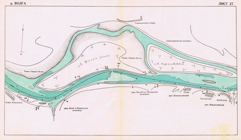 Лоцманская карта волги