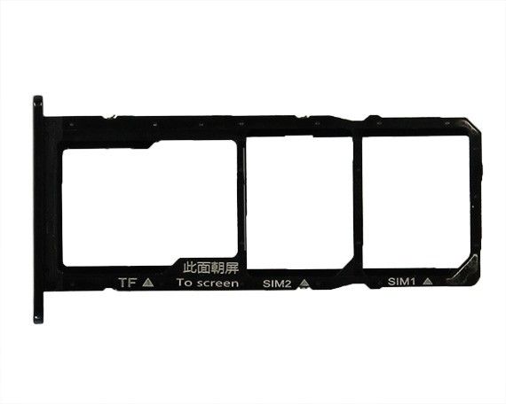 Держатель SIM Honor 7A/7A Pro/7C/Huawei Y6 Prime 2018 черный