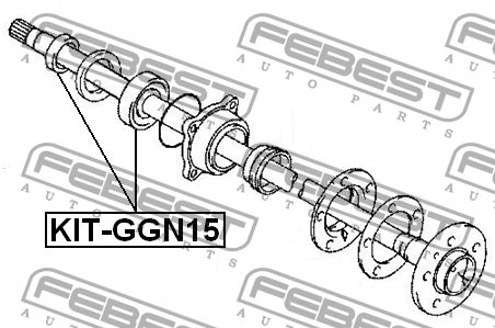 Febest Подшипник полуоси, арт. KIT-GGN15, 1 шт.