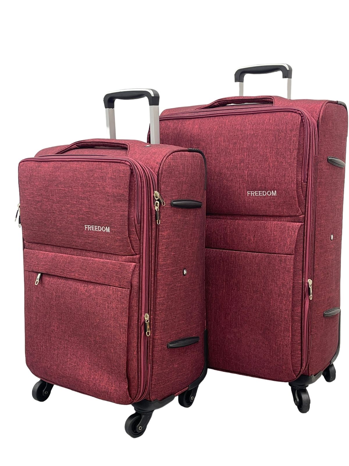 Тканевый чемодан со съемными колесами