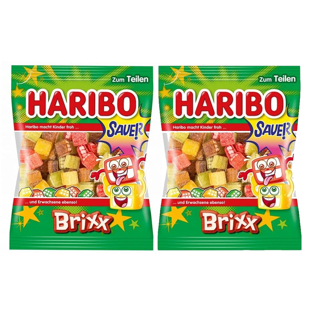 Мармелад жевательный Haribo Brixx 2шт по 200гр/Мармелад Харибо кислые  фруктовые блоки (Германия) - купить с доставкой по выгодным ценам в  интернет-магазине OZON (849371520)