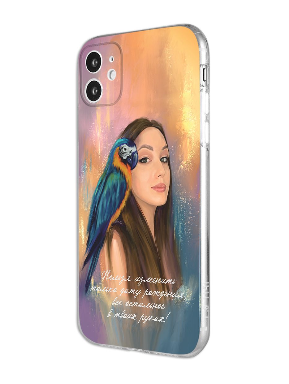 Силиконовый чехол Milena Numerolove для iPhone 11 (Айфон 11), с принтом  Девушка - купить с доставкой по выгодным ценам в интернет-магазине OZON  (855811810)