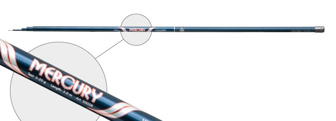 Удилище телескоп угольное д/с Akara 50058 Mercury Bolognese (5-20) 5,0 м б/к
