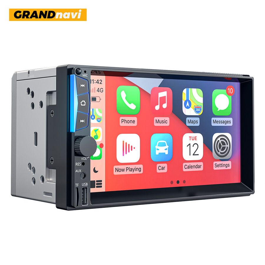 Автомагнитола 7 дюймов CA7052 GRANDnavi CarPlay Android Auto MirrorLink 2  DIN Bluetooth FM MP5 плеер WinCE сенсорный экран2 DIN - купить в  интернет-магазине OZON с доставкой по России (833845407)