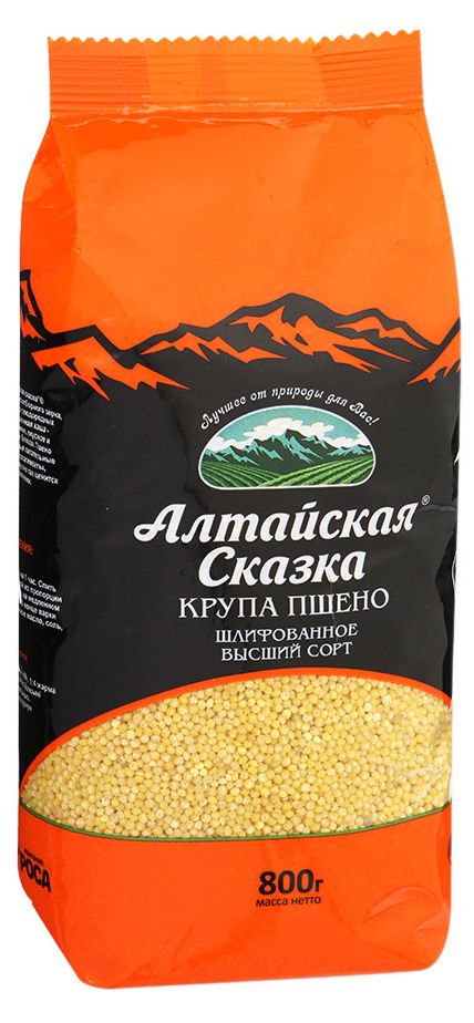 Пшено Алтайская Сказка шлифованное, 800 г, 4 шт