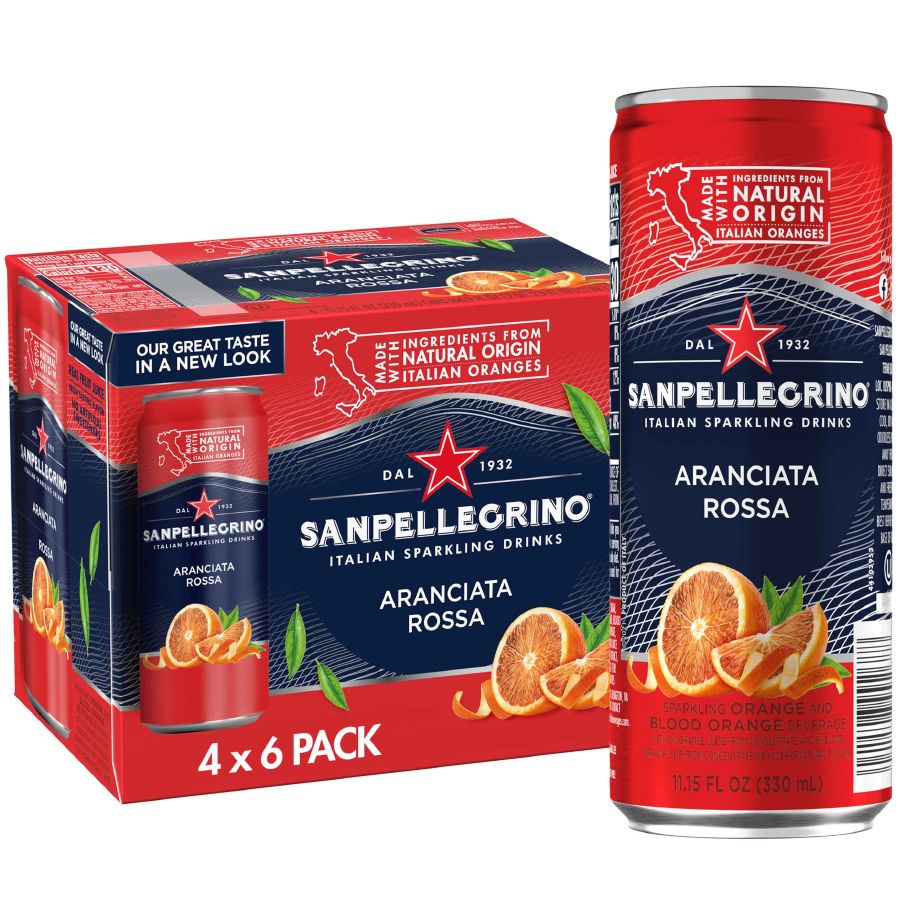 Газированный напиток San Pellegrino Aranciata Rossa, Красный Апельсин, 6 шт, 330 мл