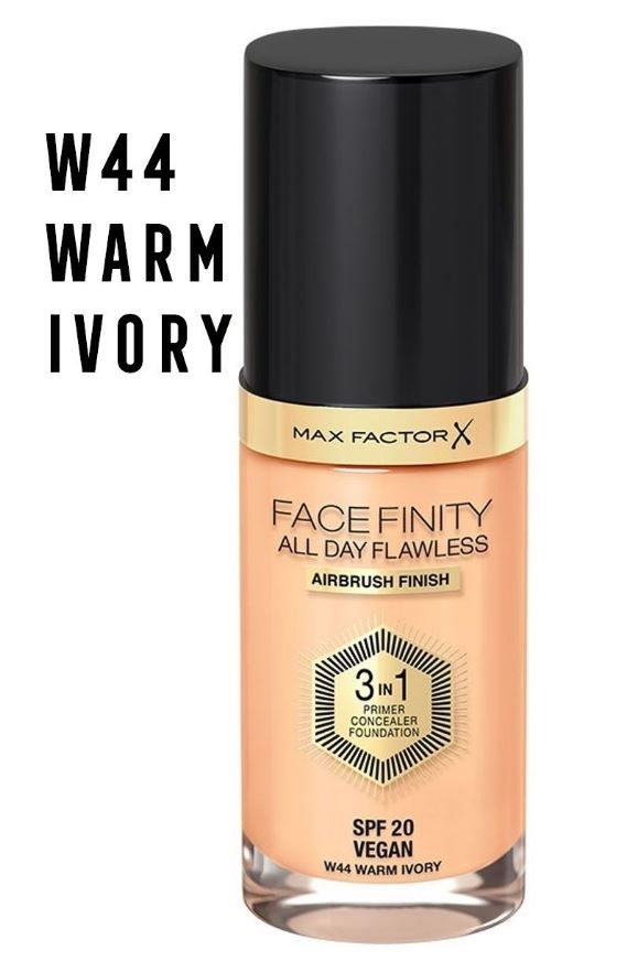 ТональнаяосноваMaxFactorFacefinityAllDayFlawless44WarmIvory,30мл