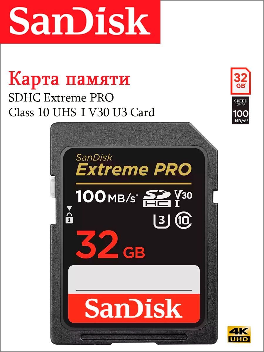 Карта памяти sandisk extreme pro sdxc