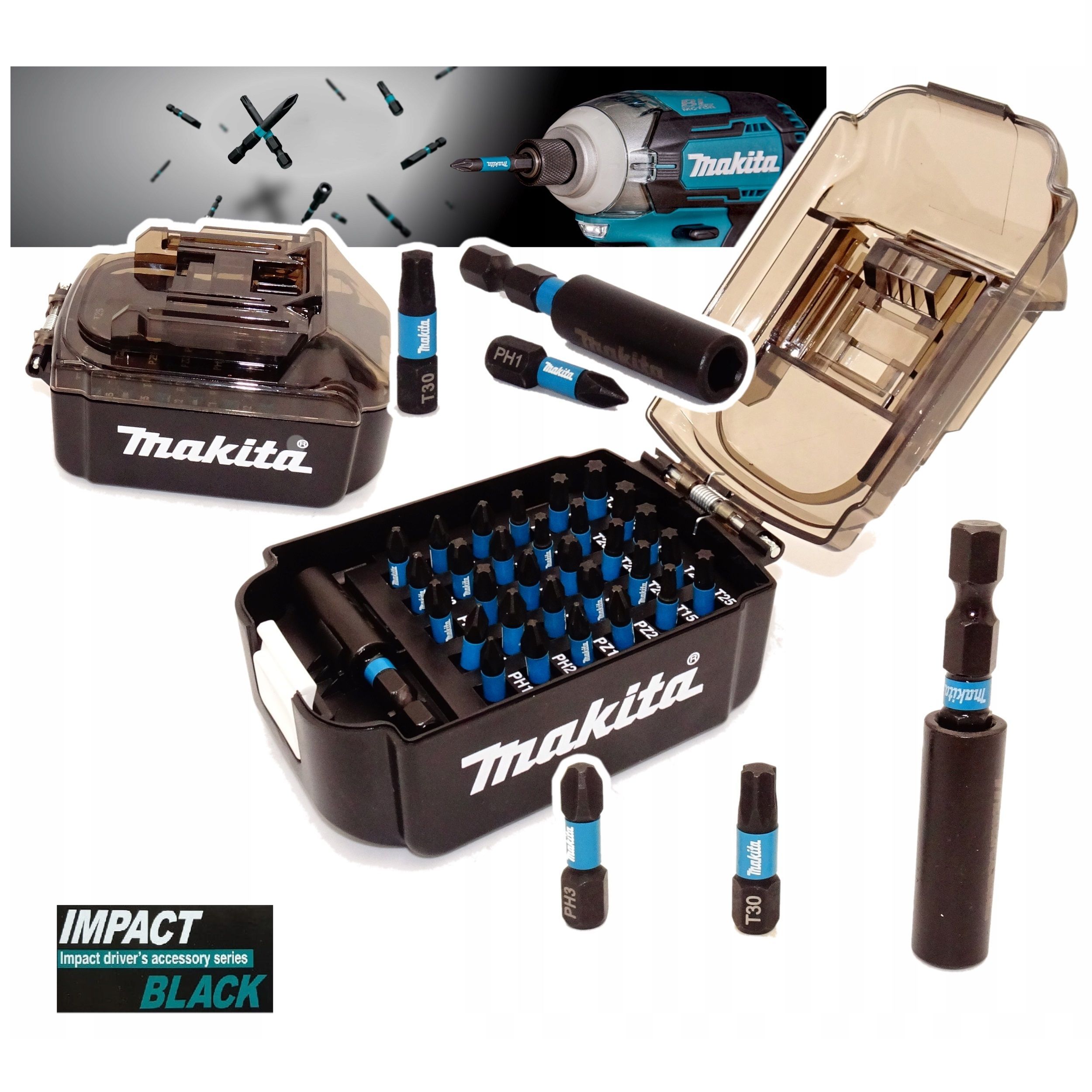 Набор makita impact. Набор насадок Impact Black 31 шт Makita e-03084. Makita Impact Black. Набор насадок Makita e-03090.