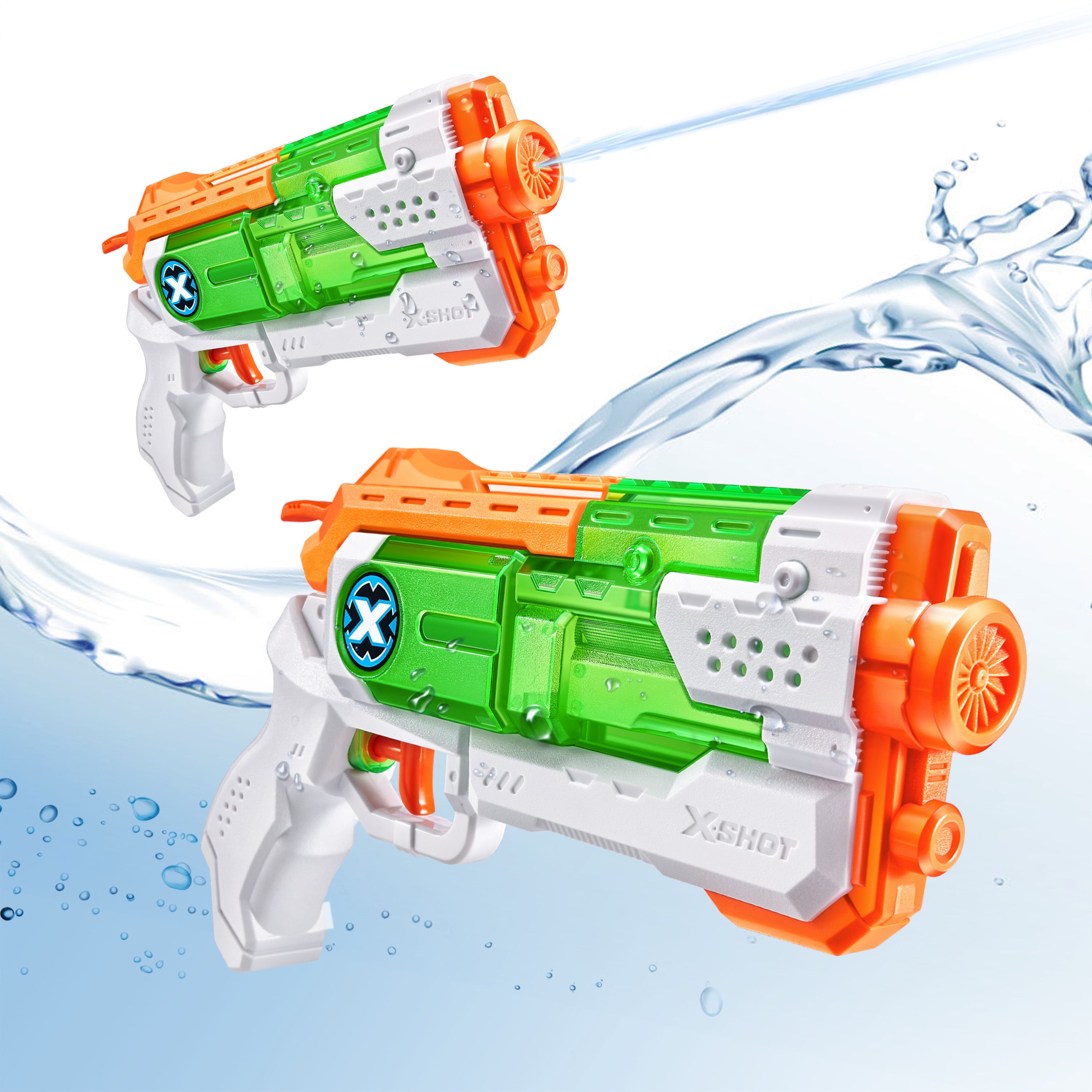 игрушка бластер x-shot micro, zuru x-shot water, водяной бластер с насосом, водный пистолет x shot