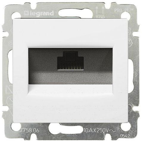 Розетка компьютерная Legrand Valena RJ45 белая 774238