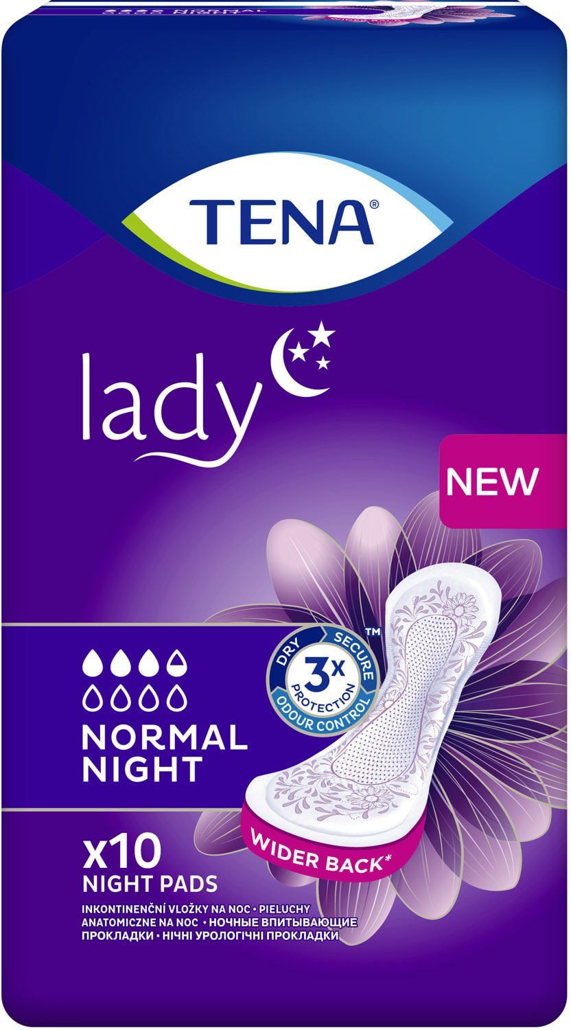 Ночные урологические прокладки. Прокладки Tena Night. Tena Lady normal Night. Прокладки Tena discreet Night.