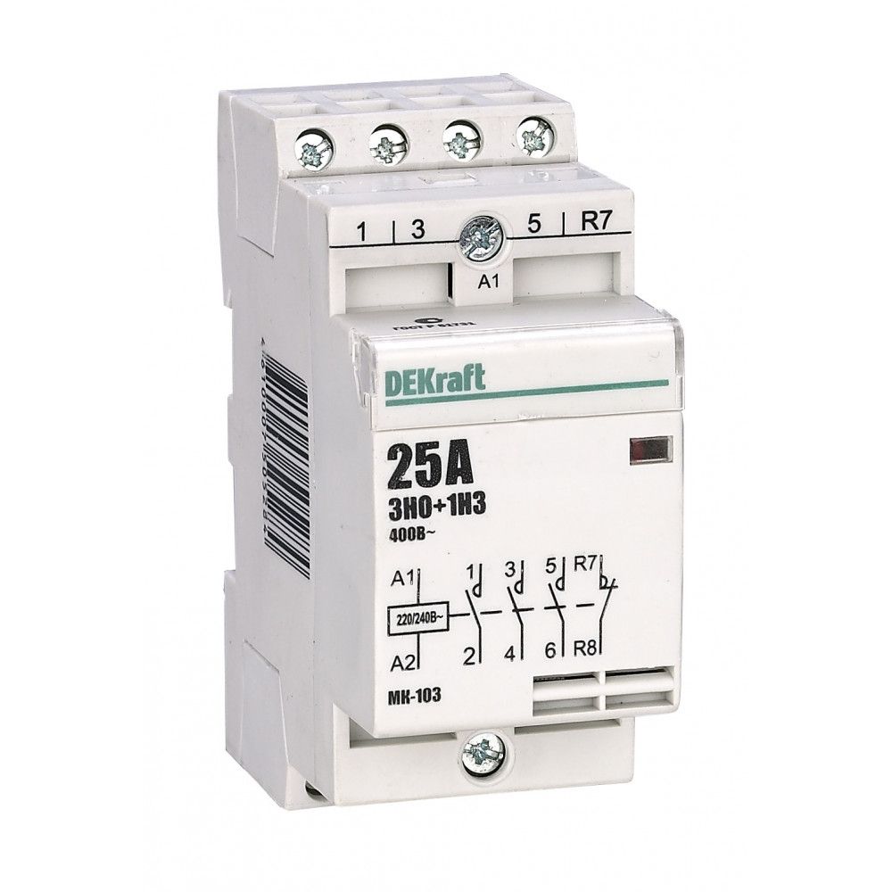 Модульный контактор 3НО+1НЗ 25А 230В МК-103, SCHNEIDER ELECTRIC 18068DEK (1 шт.)