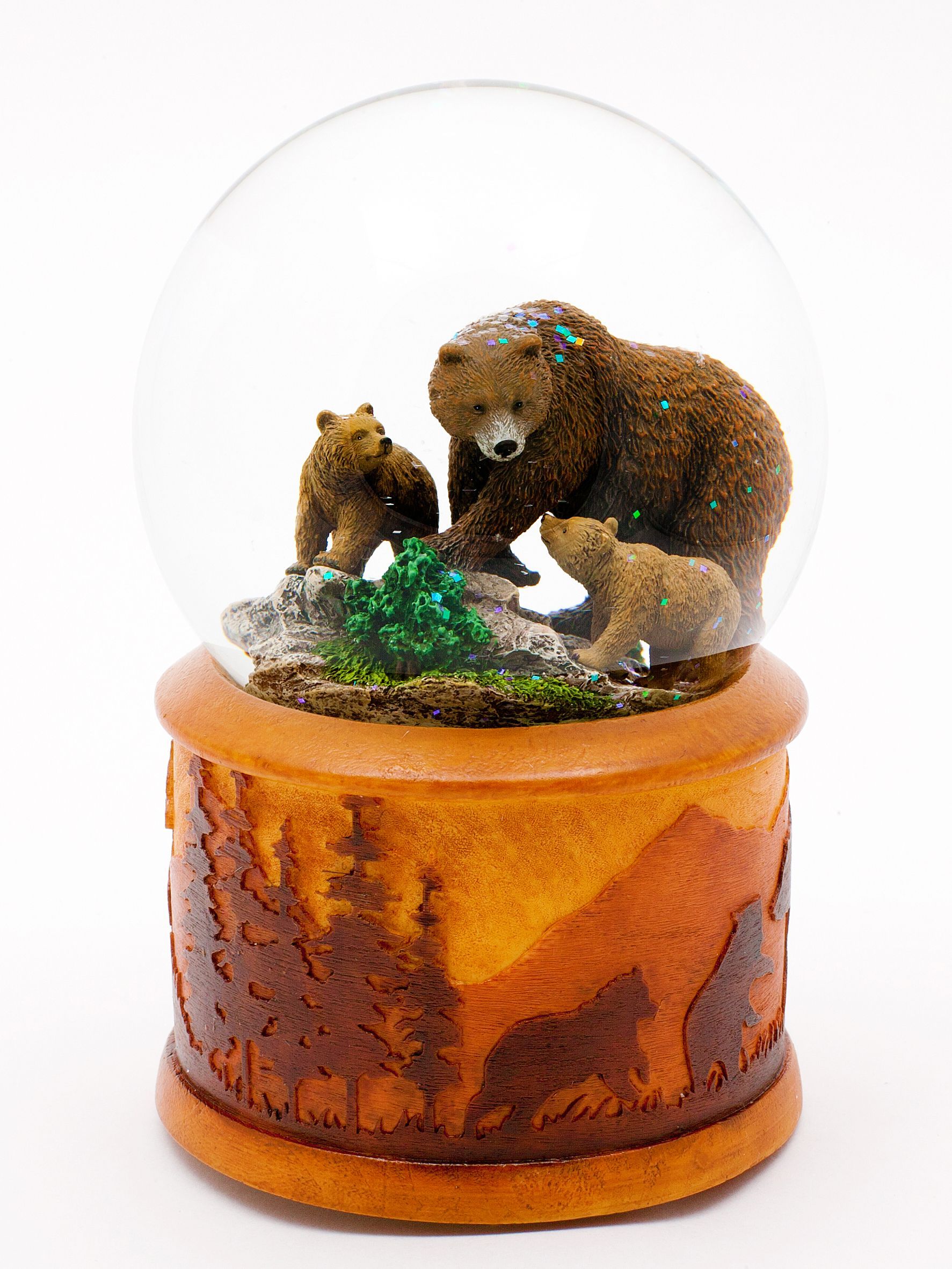 Снежный шар Glassglobe "Медведи" 10 cm, стекло