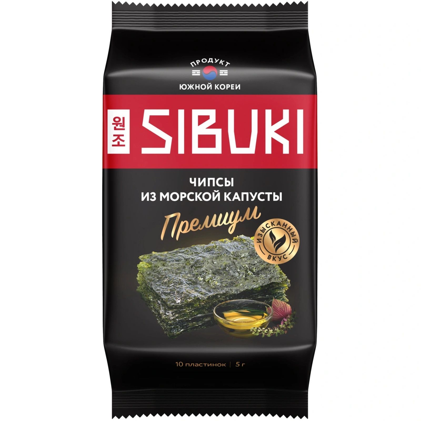 Чипсы Sibuki Премиум из морской капусты, 5г, 8 шт.