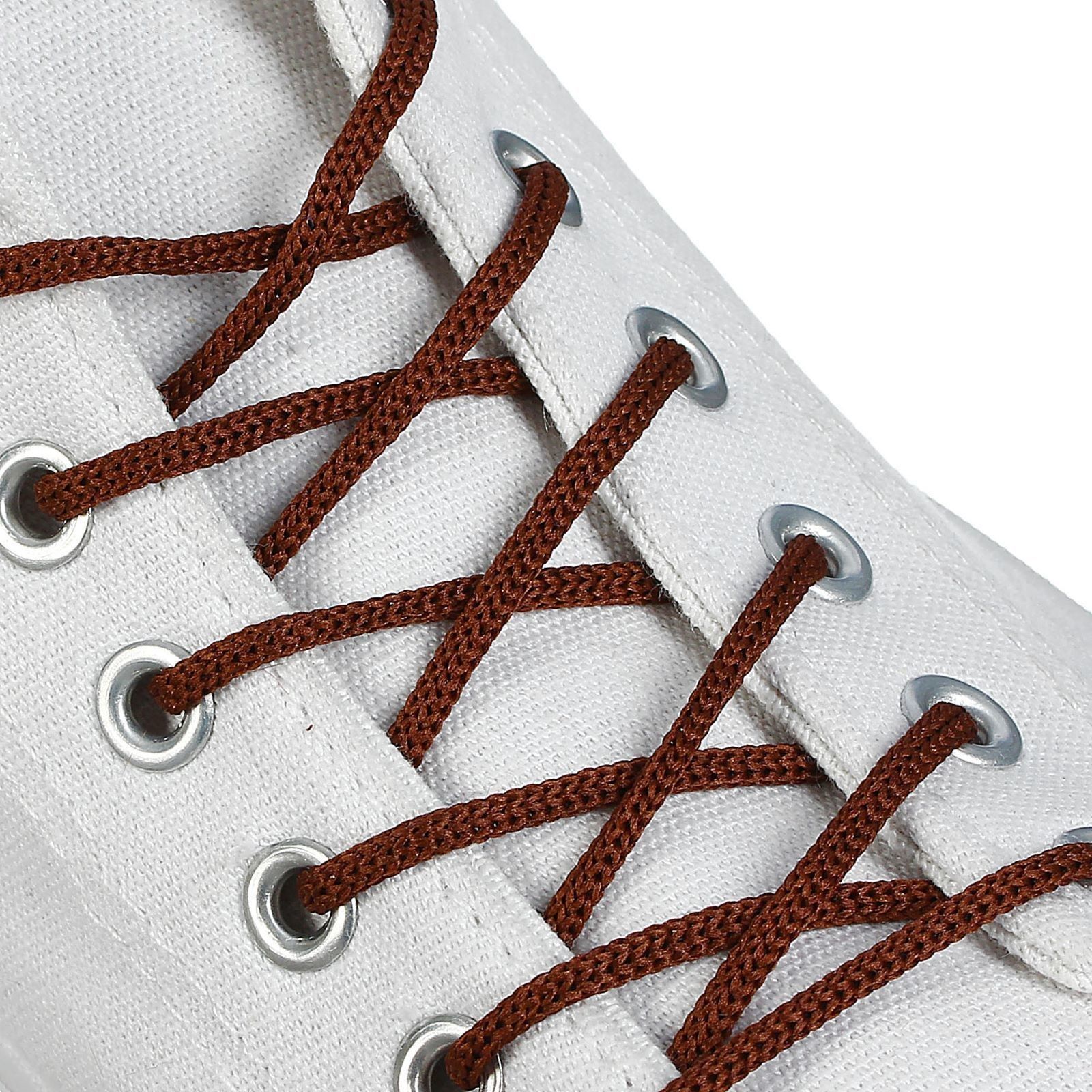 Быстрая шнуровка купить. Шнурки для обуви круглые - 3 мм - (уп-25 пар) - т-0 - коричневые - 60 см. Коричневые шнурки для роликов. Круглые ботинки.
