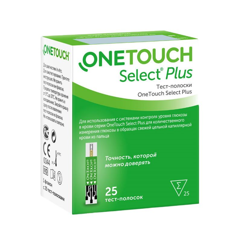 Тест-полоски OneTouch Select Plus 25 шт