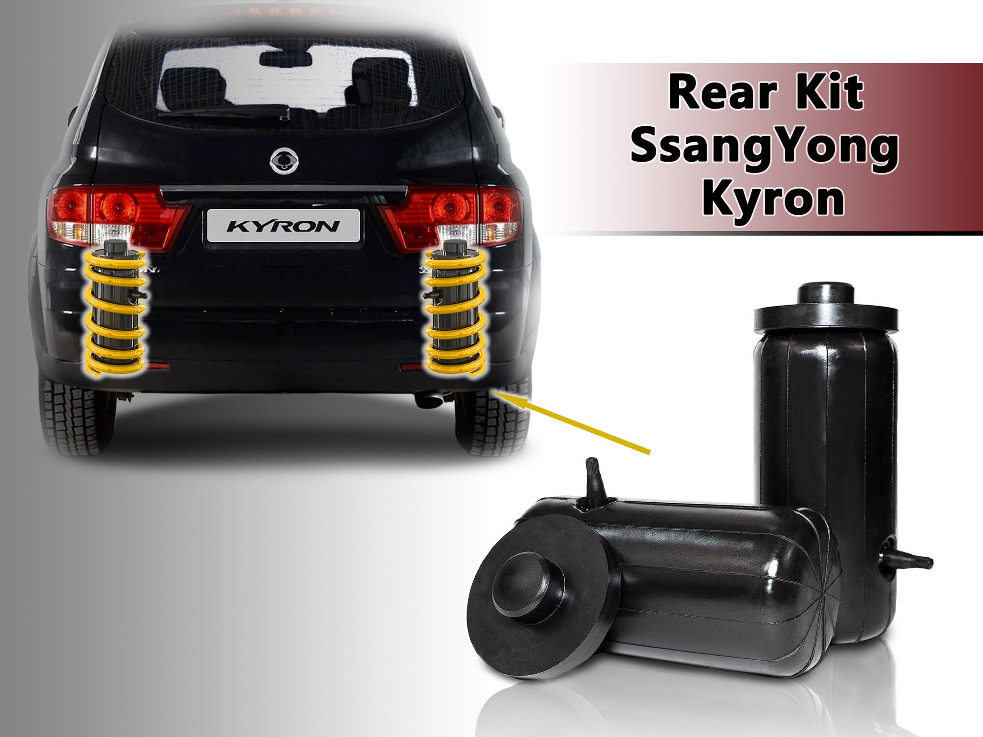 Пневмобаллоны в пружины Ssangyong Kyron, усиленная пневмоподвеска - купить  по доступным ценам в интернет-магазине OZON (957219706)