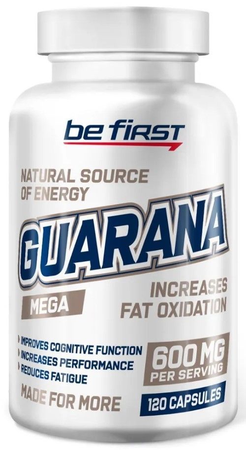 Энергетик экстракт гуараны мега в капсулах Be First Guarana Mega Extract Capsules 120 капсул