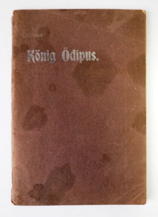 Книга Sophokles. Konig Odipus. 1915 г. Софокл. Эдип-царь. Антикварная книга. Философия. YQ | Софокл