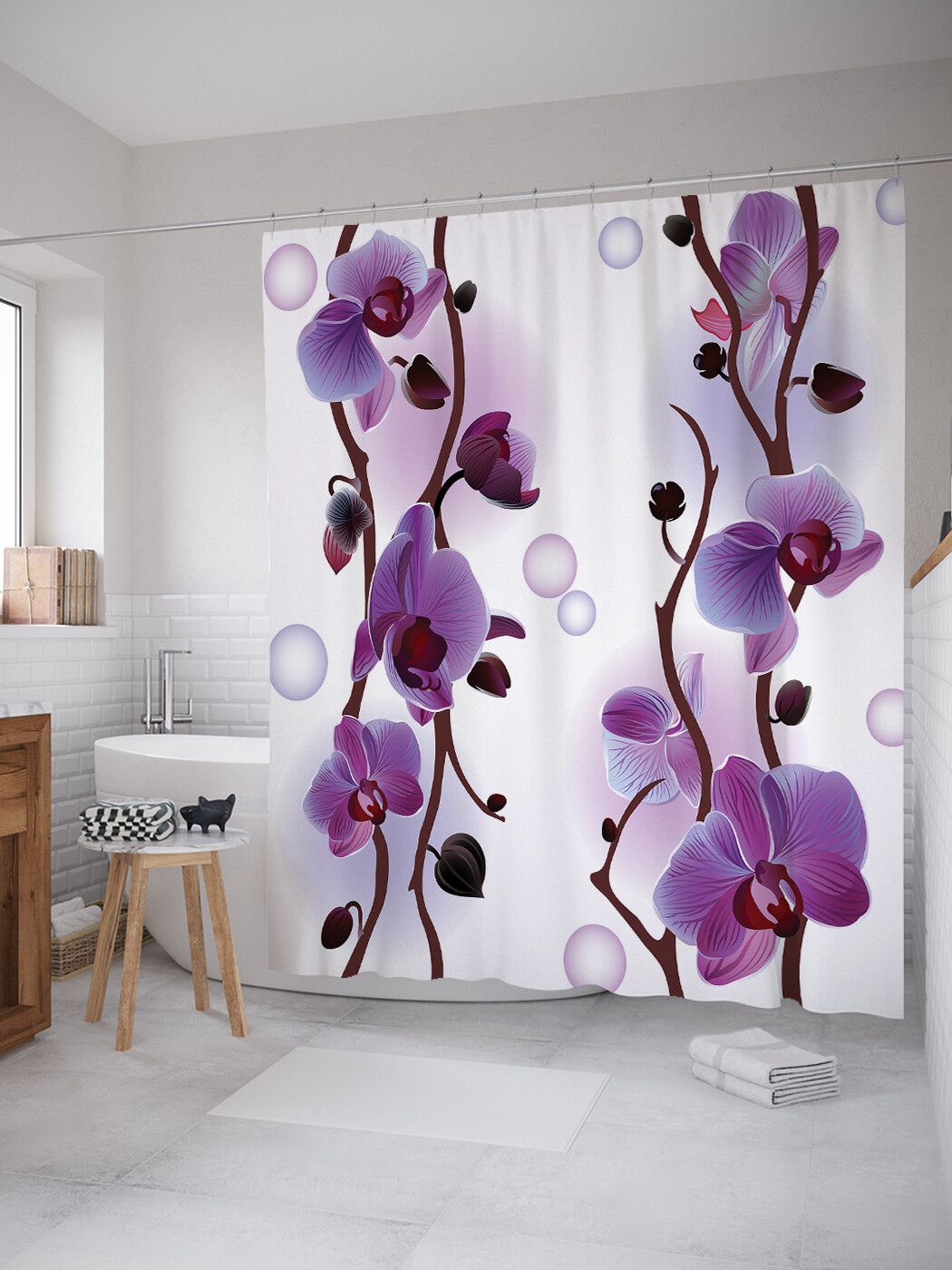 мебель для ванной с орхидеями