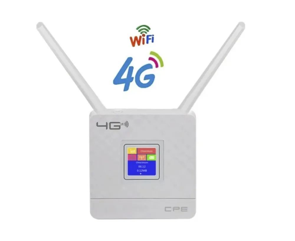 Как подключить роутер 4g lte cpe Роутер Wi-Fi 4G LTE, Router LTE, белый, 2.4 ГГц купить по низкой цене с доставко