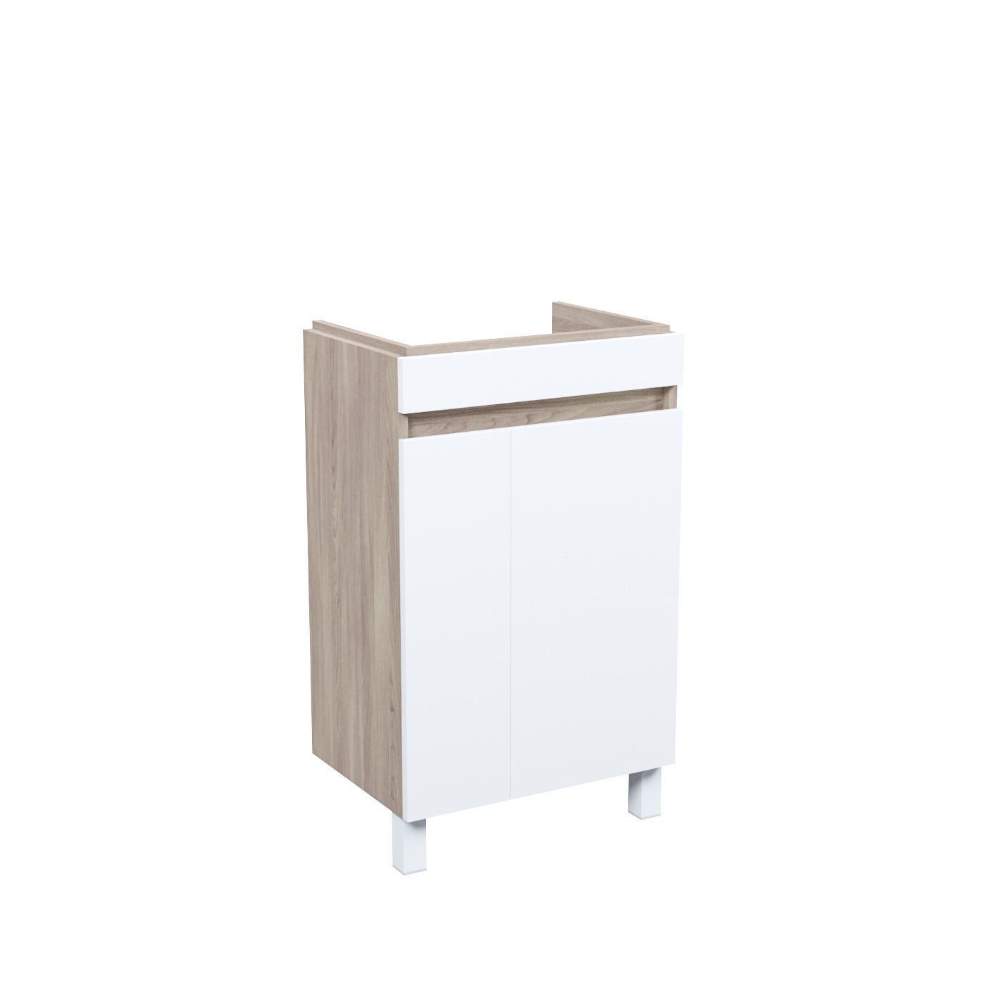 Фото товара на маркетплейсе ozon Тумба напольная с дверцами, 50 см, белая/под дерево, Zodiac, IDDIS, ZOD5ADFi95 подходит ум. 3505000i28