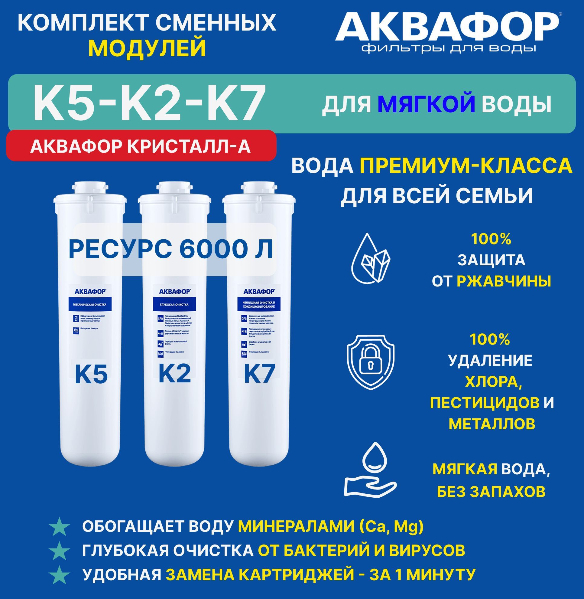 Картриджи Аквафор Кристалл купить на OZON по низкой цене